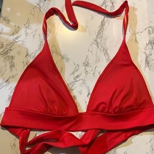 Deep V bikini top with padding
